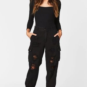 LF black cargo pants 1049's